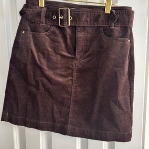 LOFT Dark Brown Mini Skirt